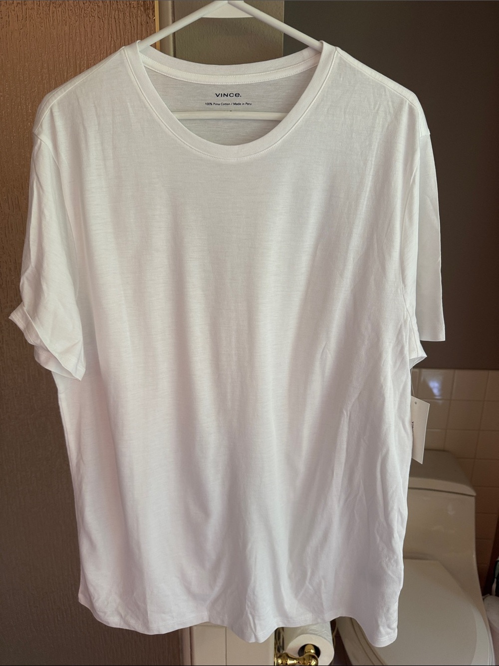 Vince White Short Sleeve Crew Neck Tee
